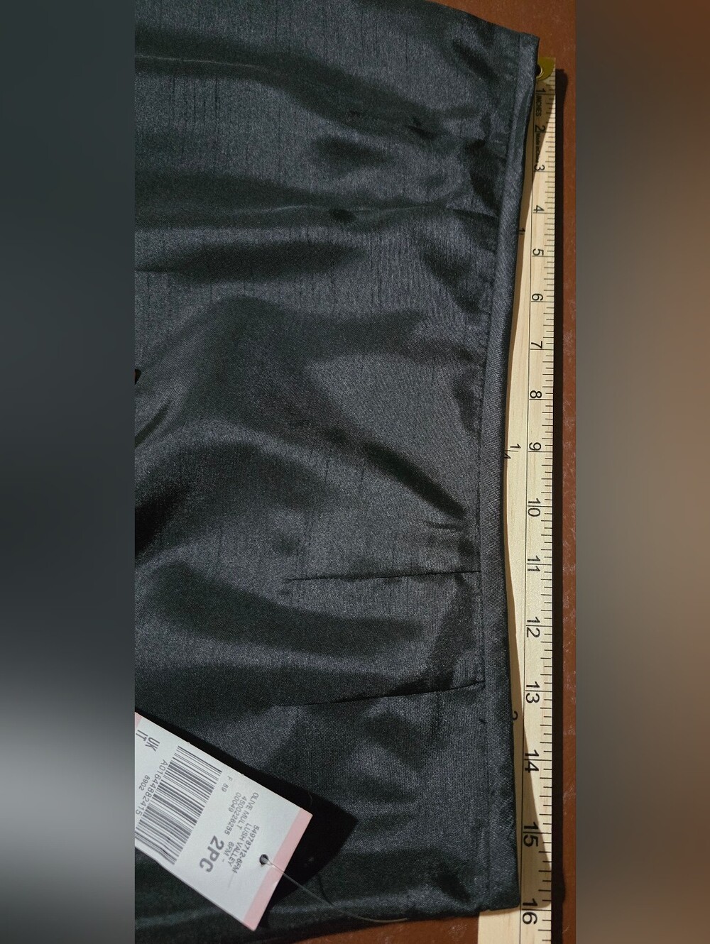 Le Suit Black and Olive Green Skirt & Blazer Size 10 - Picture 14 of 14